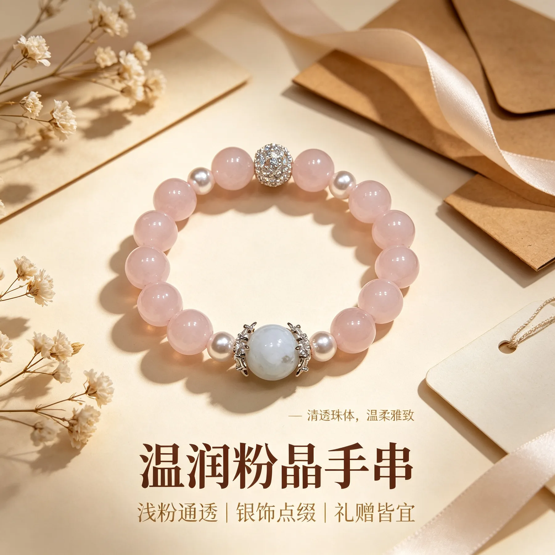 粉晶・缘珠串 详情大图 2