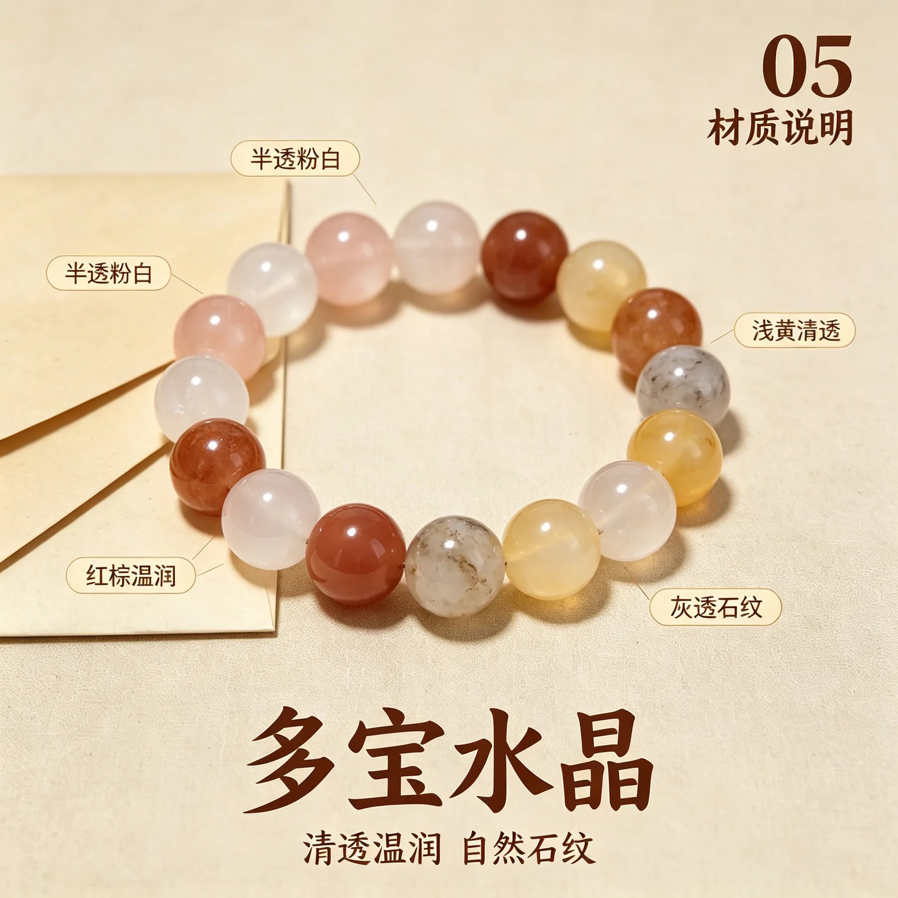 多宝水晶串 · 五行平衡 详情大图 7