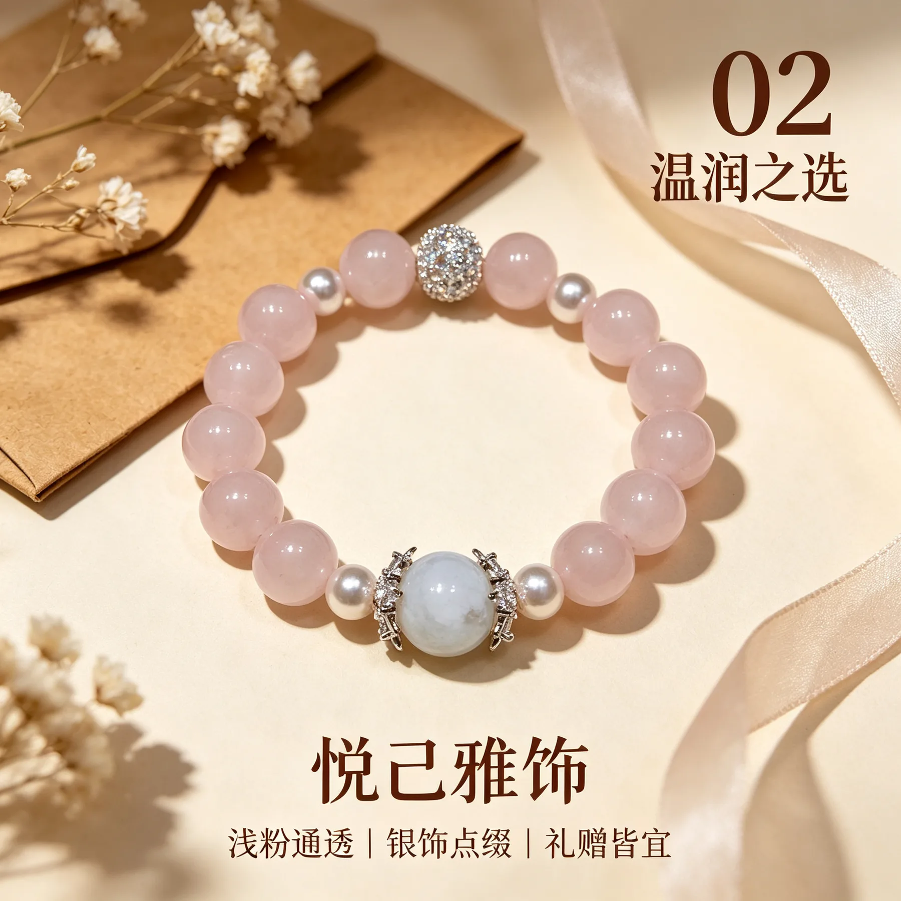 粉晶・缘珠串 详情大图 4