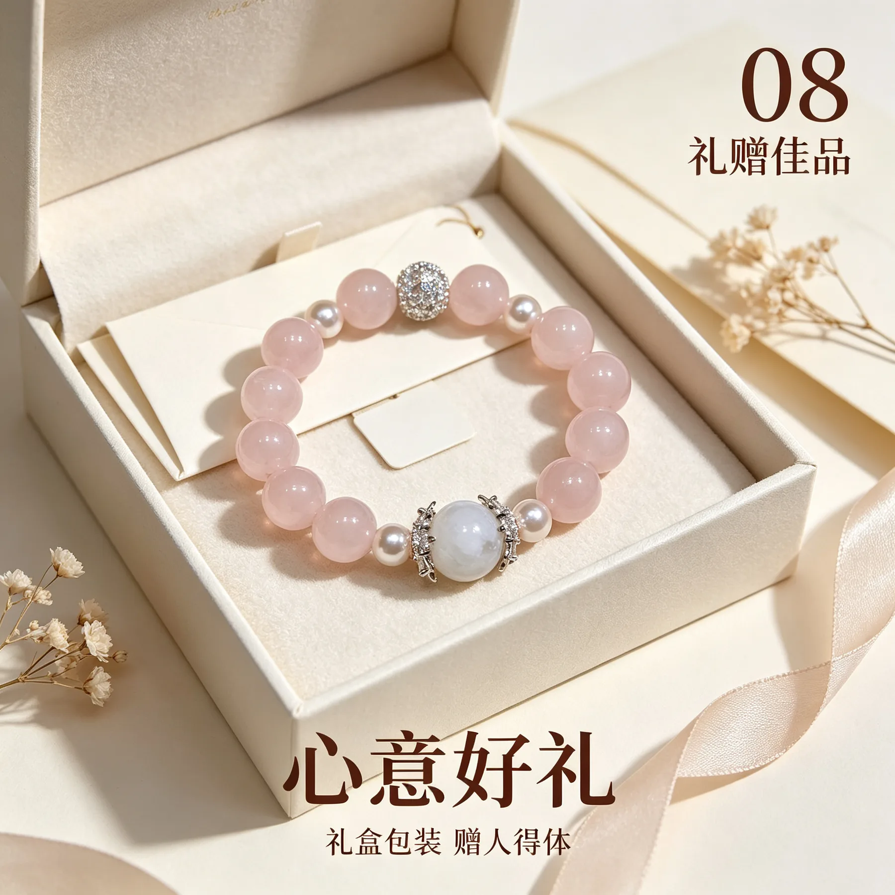 粉晶・缘珠串 详情大图 10