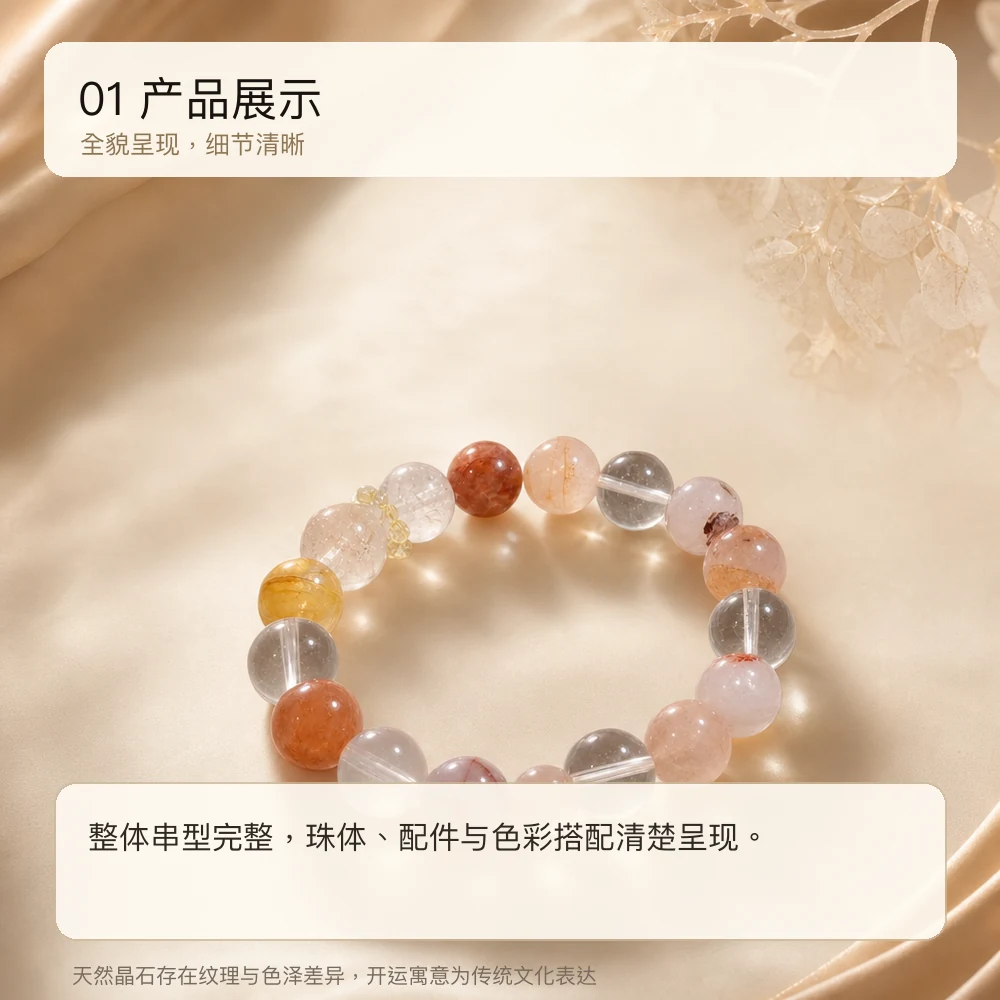 黄晶白晶 · 聚光随形串 详情大图 3