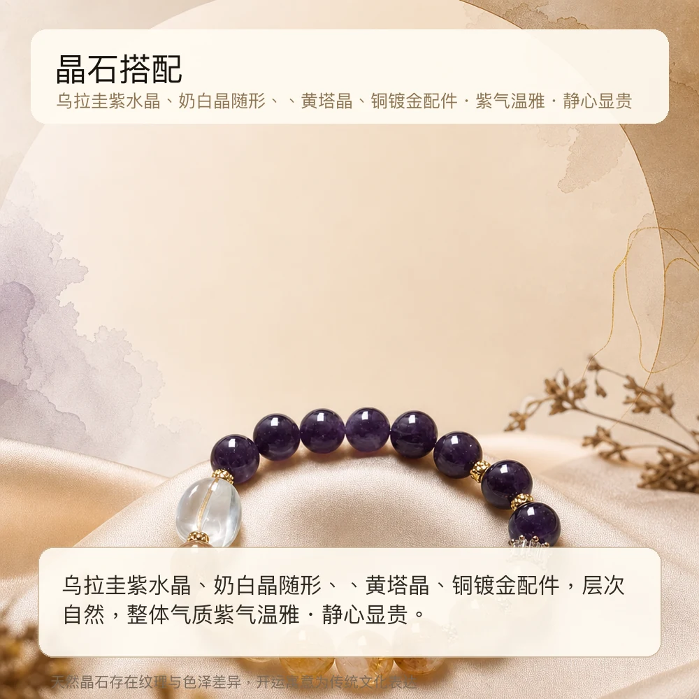 紫晶黄塔 · 明心随形串 详情大图 2