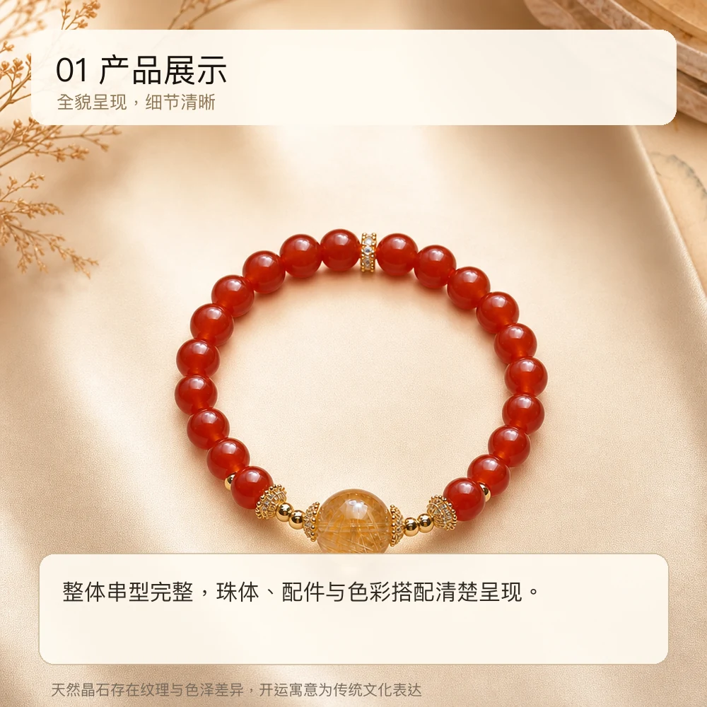 红玛瑙黄塔 · 财禧串 详情大图 3