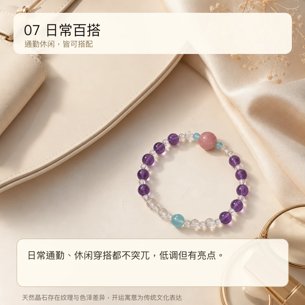草莓蓝玉髓 · 灵感紫晶串 详情大图 9